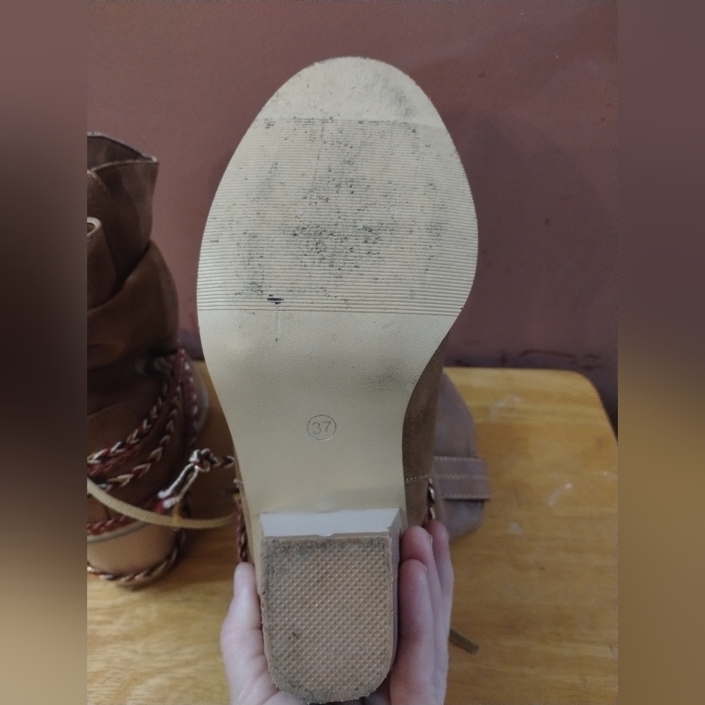 Women's fashion boho slip on boots size 37 shoes - Picture 5 of 10